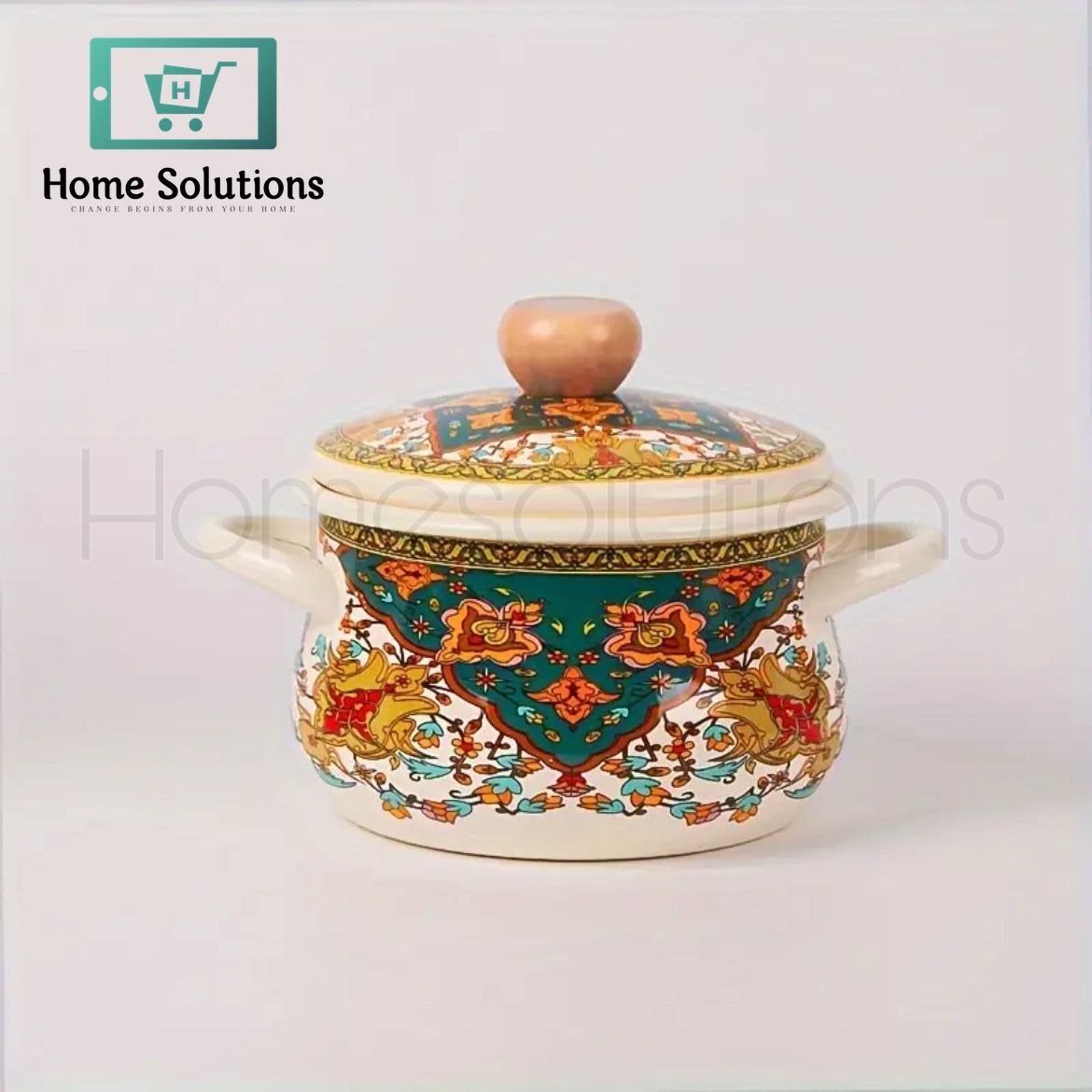 Vintage Enamel Stew Ceramic (tamchini) Pot