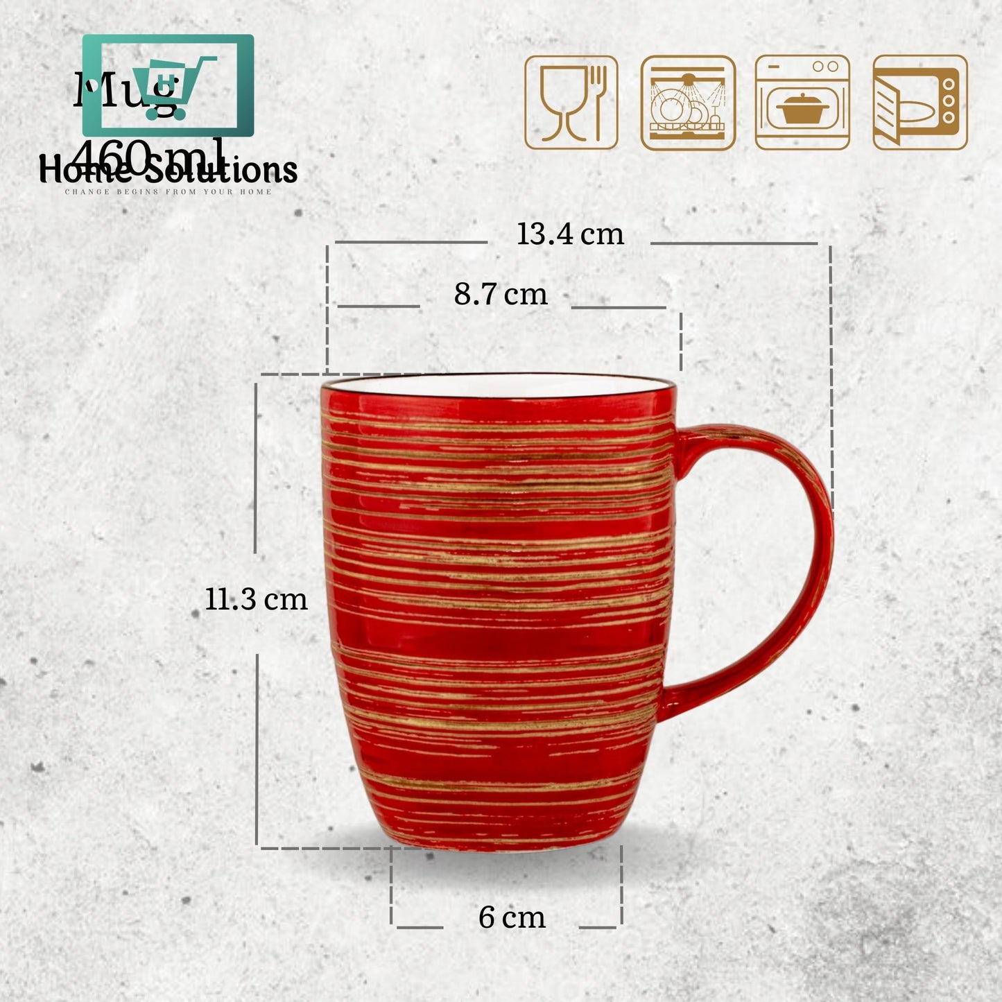 Wilmax England Porcelain Mug – 460 ML Classic Drinkware