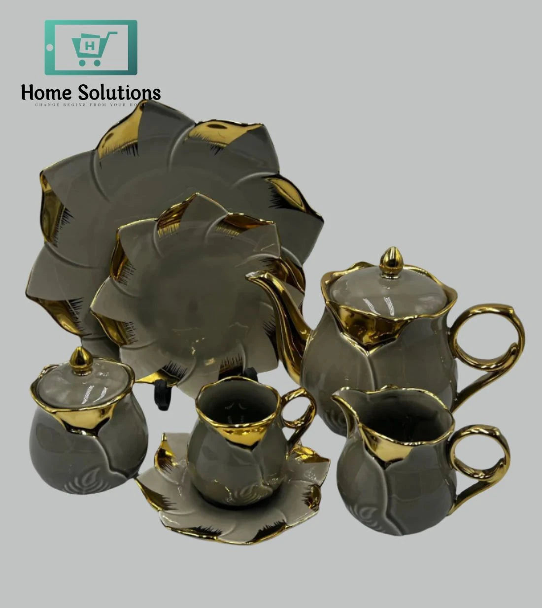 24-Piece Colourful Tea Set – Premium Porcelain Collection