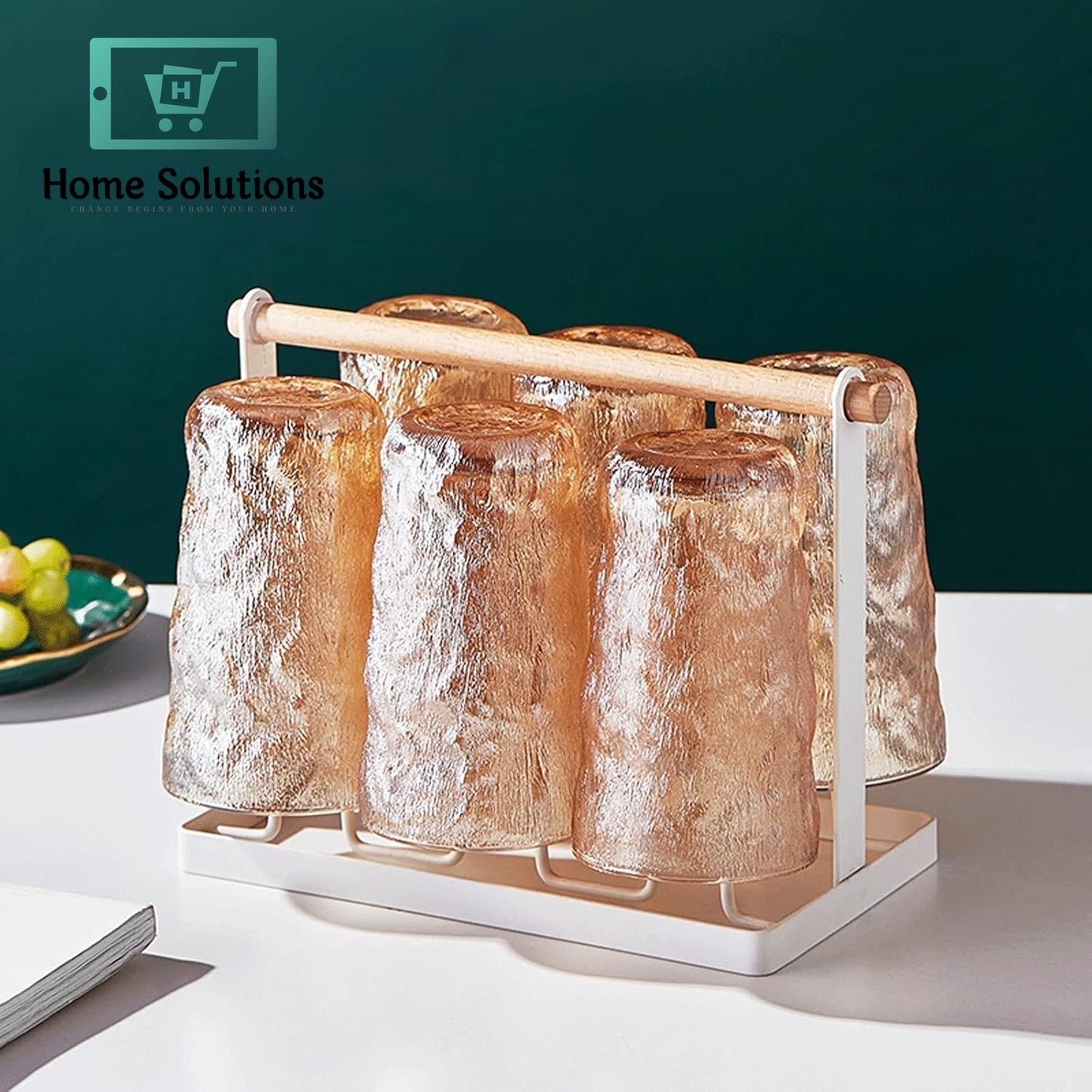 6 Piece Gold Frozen Ice Drink Glass Set – 400ml