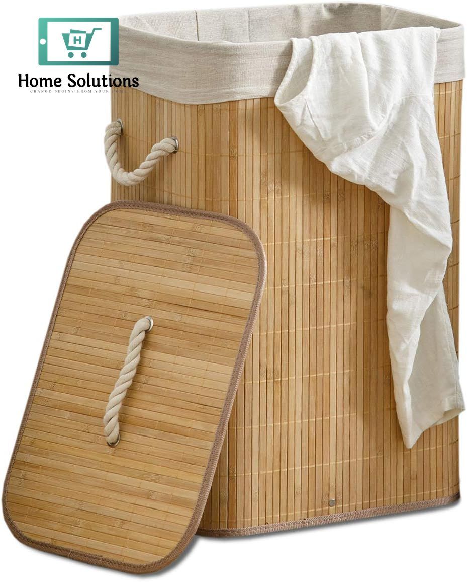 Bamboo Laundry Basket – Stylish & Durable Clothes Storage Organizer