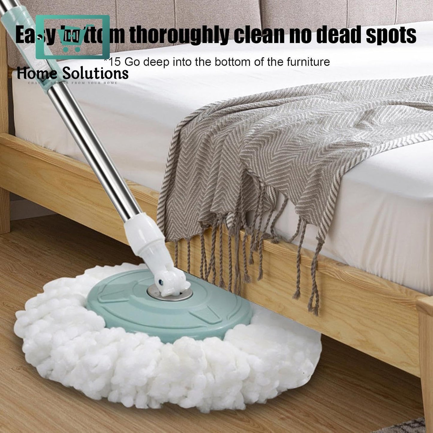 Spin Mop Cleaning Bucket with Wheels – Easy Floor Care