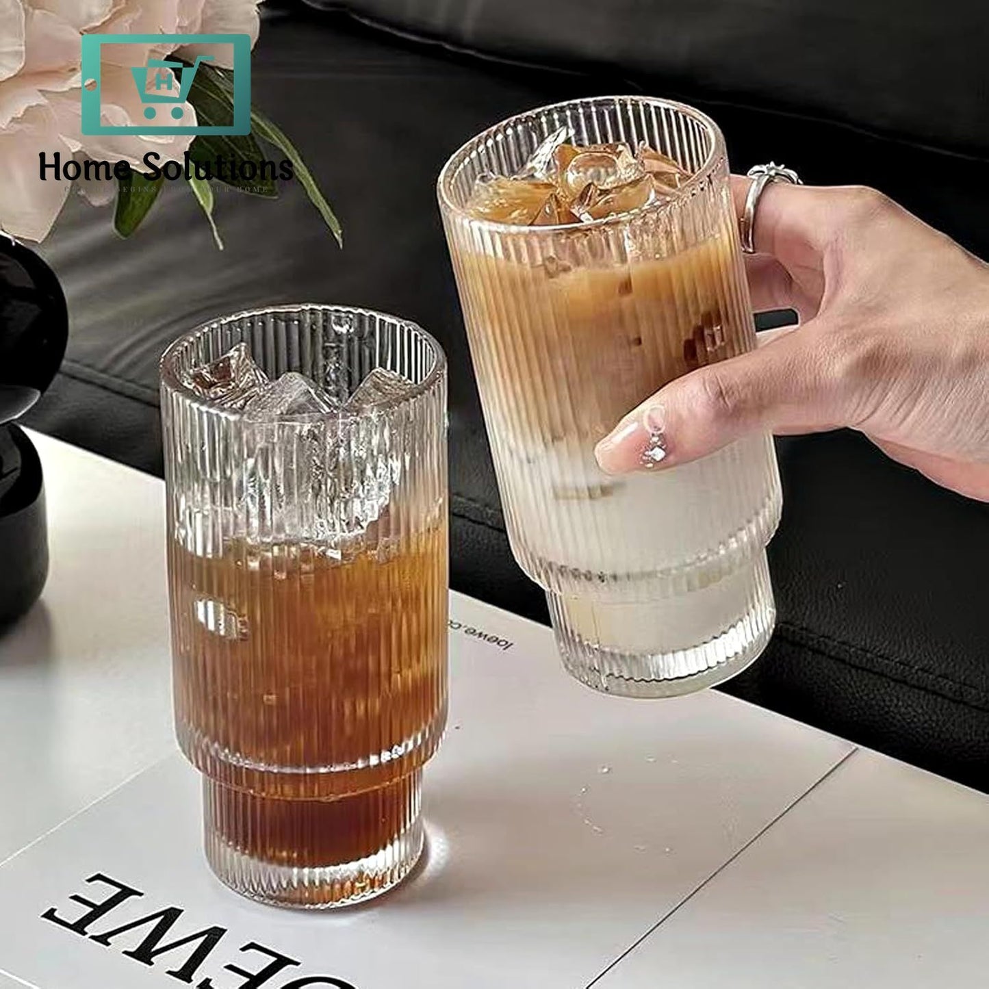 Ripple-Cut Negroni Crystal Glass Set – 400ml (6-Piece)