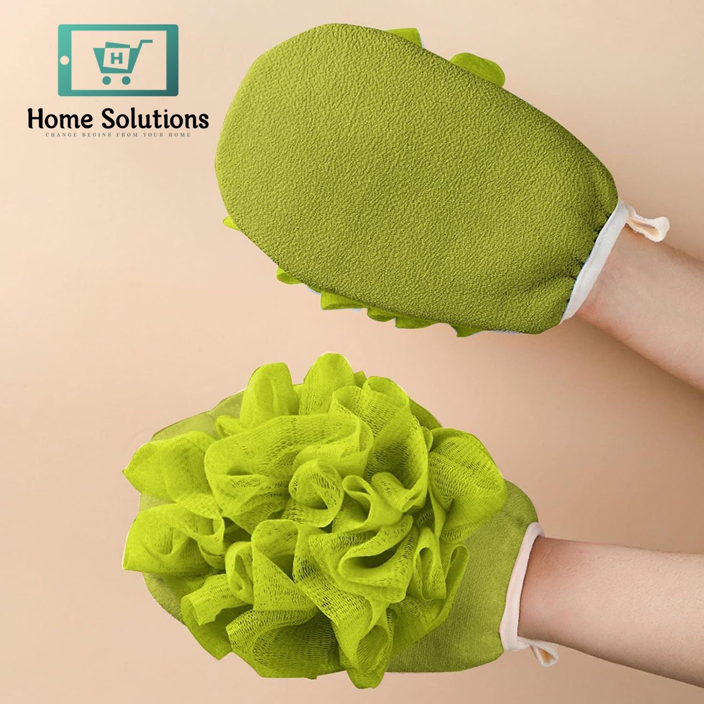 Floral Exfoliating Bath Glove – Soft & Deep Cleansing Body Scrubber
