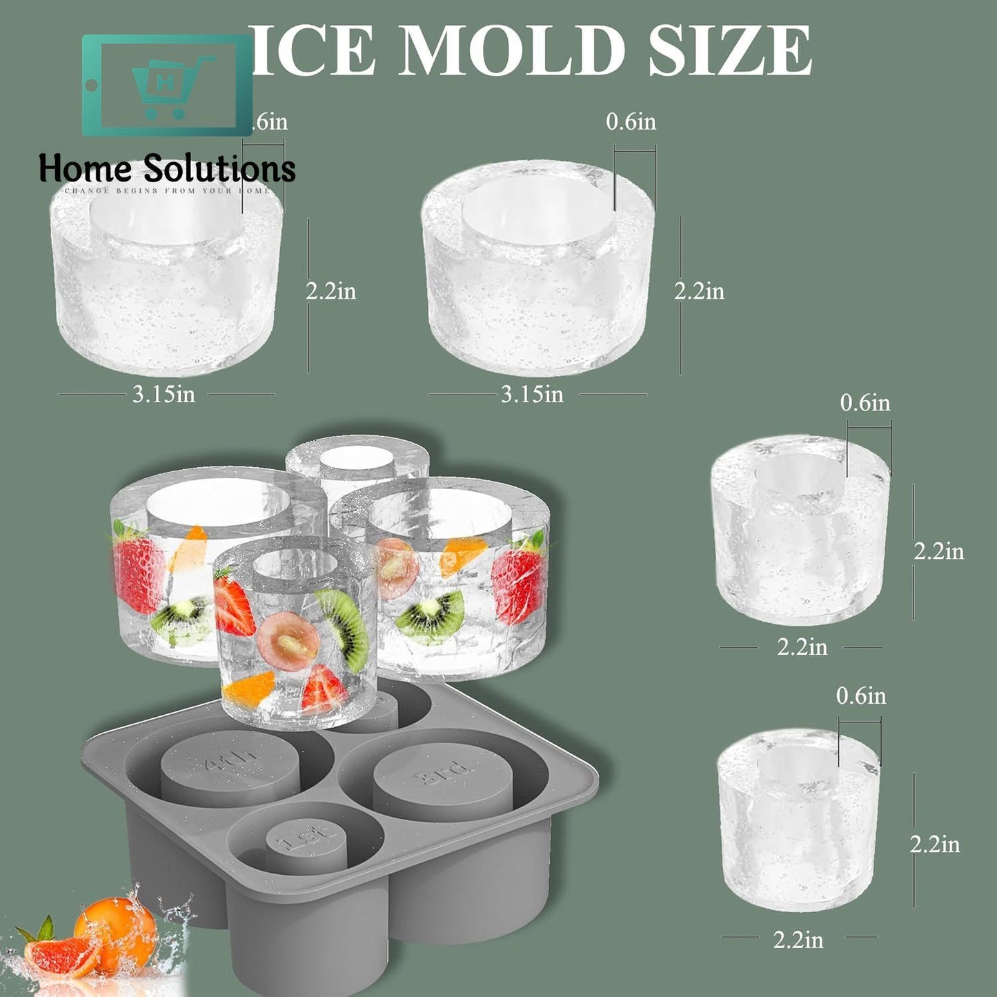 Silicone Ice Cube Tray with Lid – Easy Release & Premium Silicone Tray