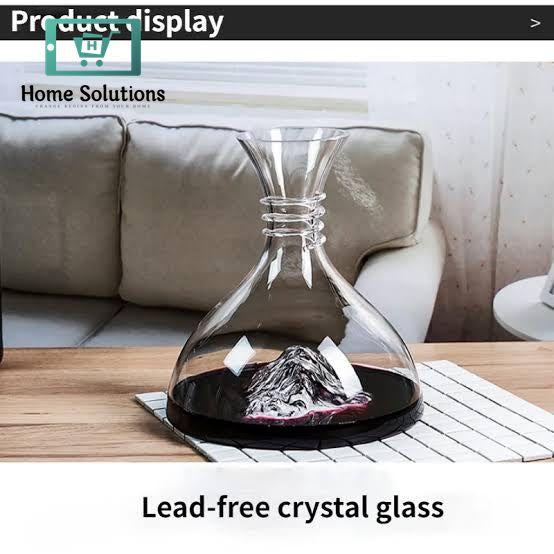 Lead Free Crystal Handmade Iceberg Beverage Decanter Carafe - 2000ml