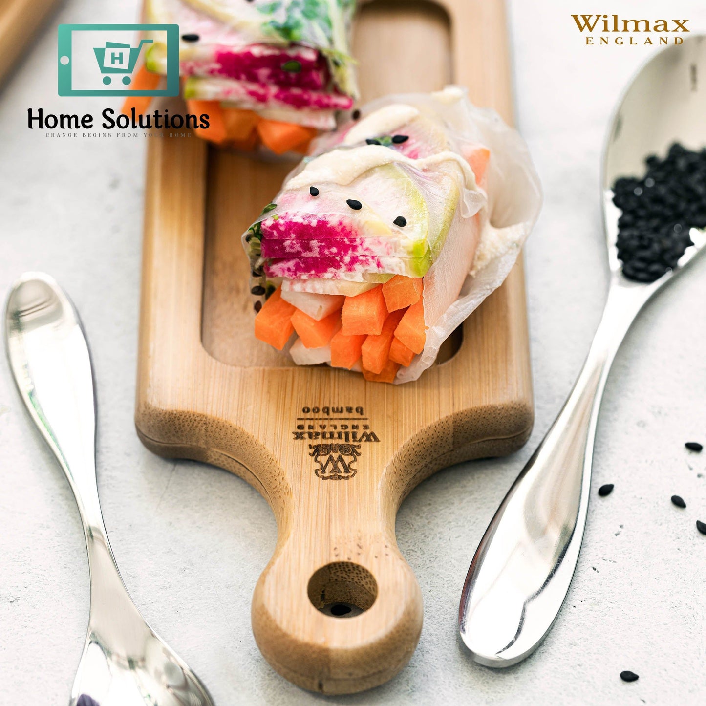Wilmax England Natural Bamboo Wooden Tray 6.25″ × 2.5″ – Compact Serving Dish