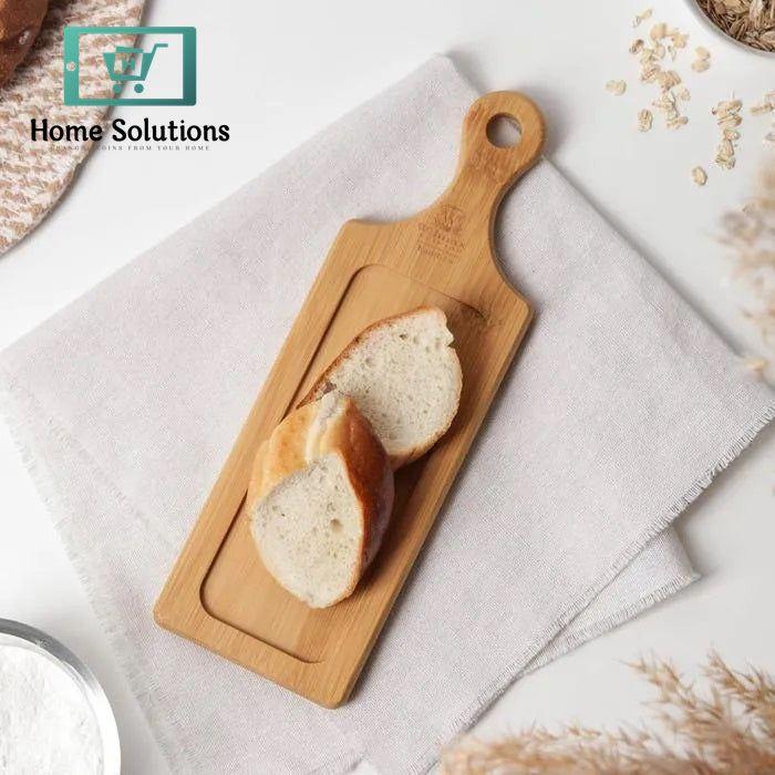 Wilmax England Natural Bamboo Wooden Tray 11.75" X 4.5″ Inch – Compact Serving Dish