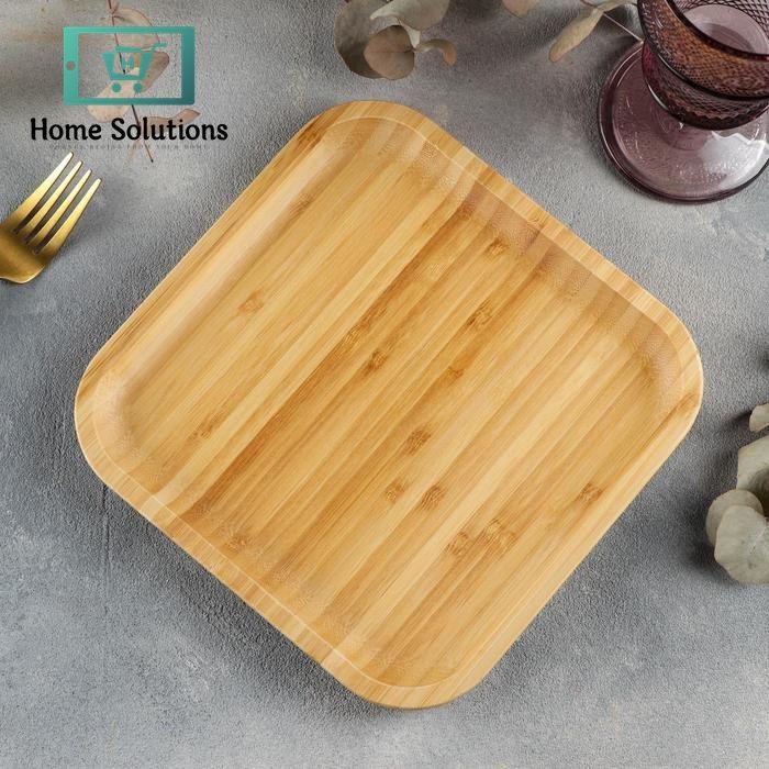Wilmax England Natural Bamboo Plate – 7 x 7 Inch Eco-Friendly Serveware