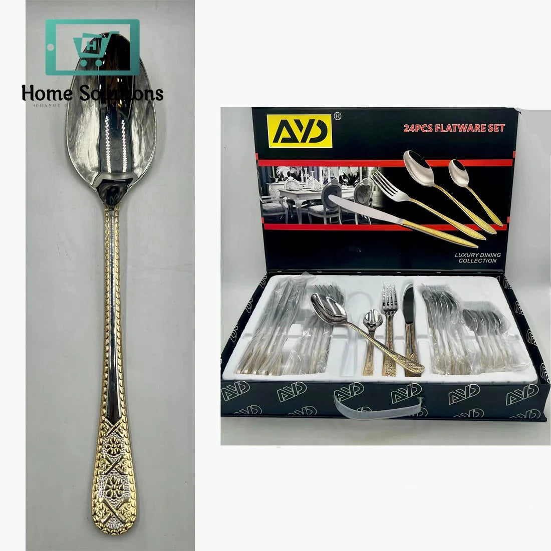 Cutlery Set for 6 Persons with Storage Box – 24 PCS