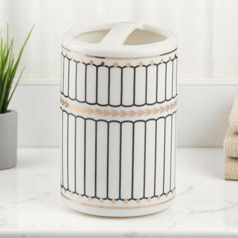Elegant Ceramic 4-Piece Bathroom Accessory Set – White