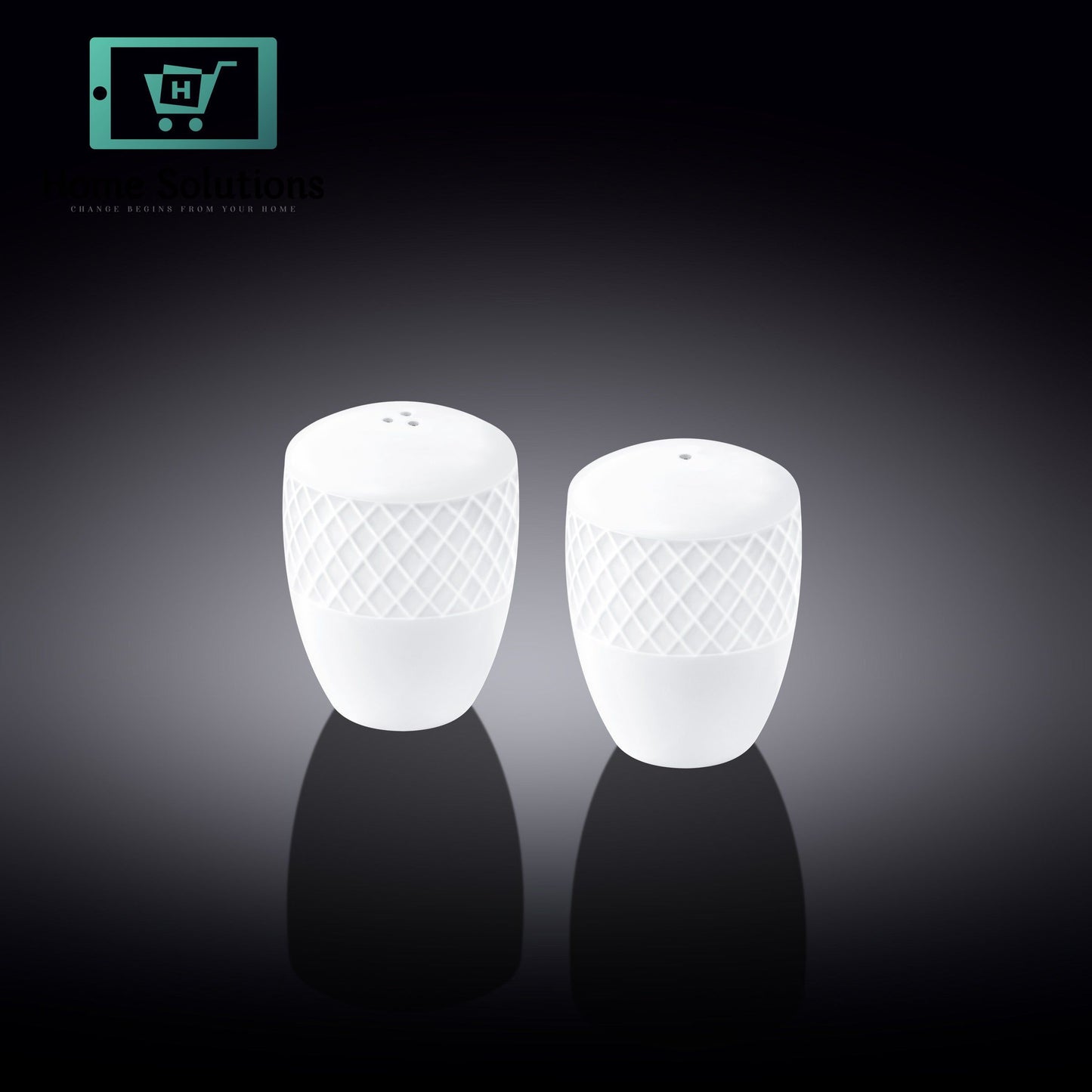 Wilmax England JULIA Porcelain Salt & Pepper Set – White