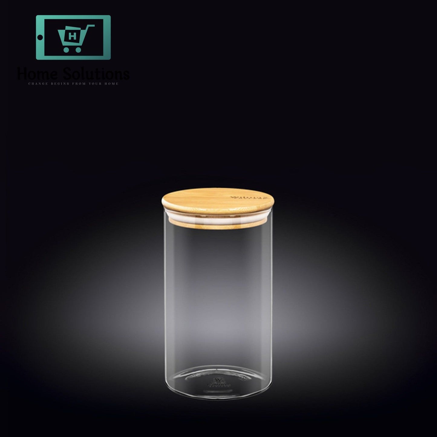 Wilmax Glass Storage Jar with Lid – 4×7 Inch