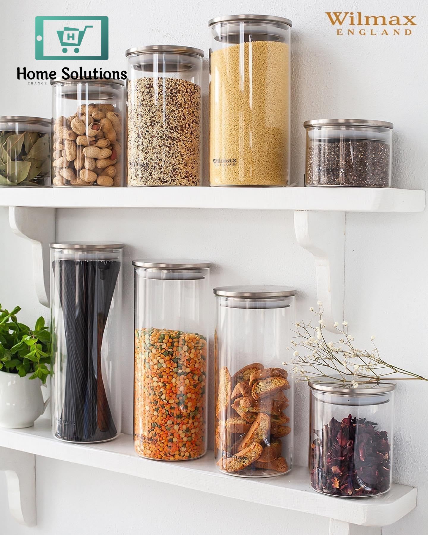 Wilmax England Glass Jar With Lid 760ml