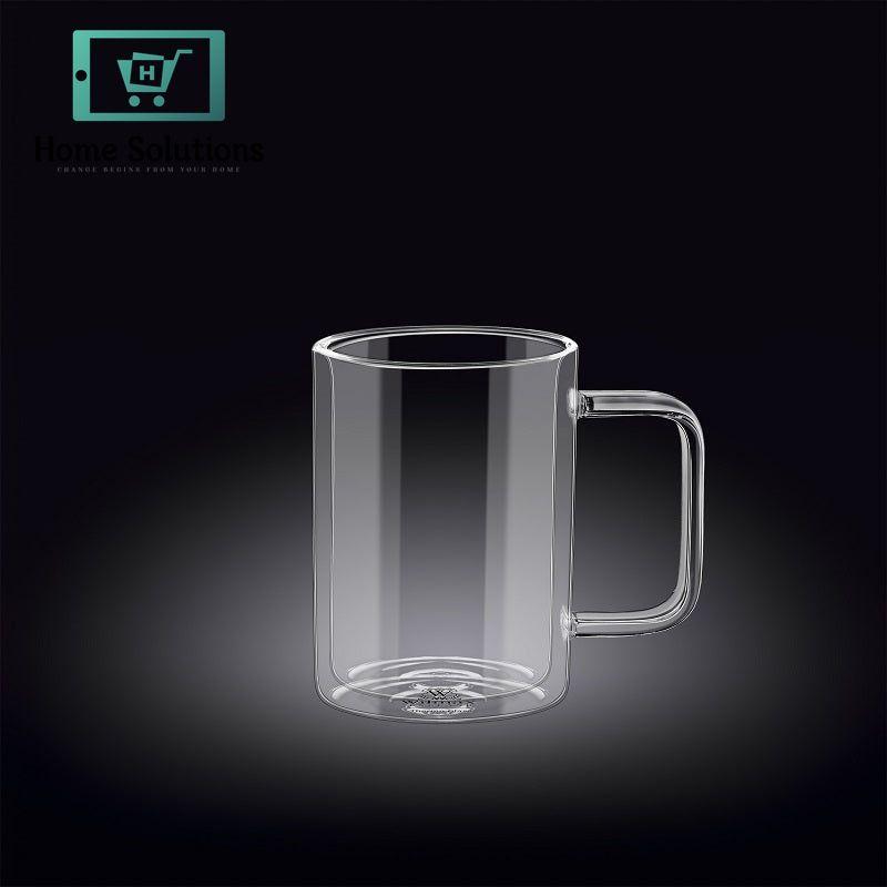 Wilmax Double Wall Glass Cup – 250 ml to 300 ml (Single Piece)