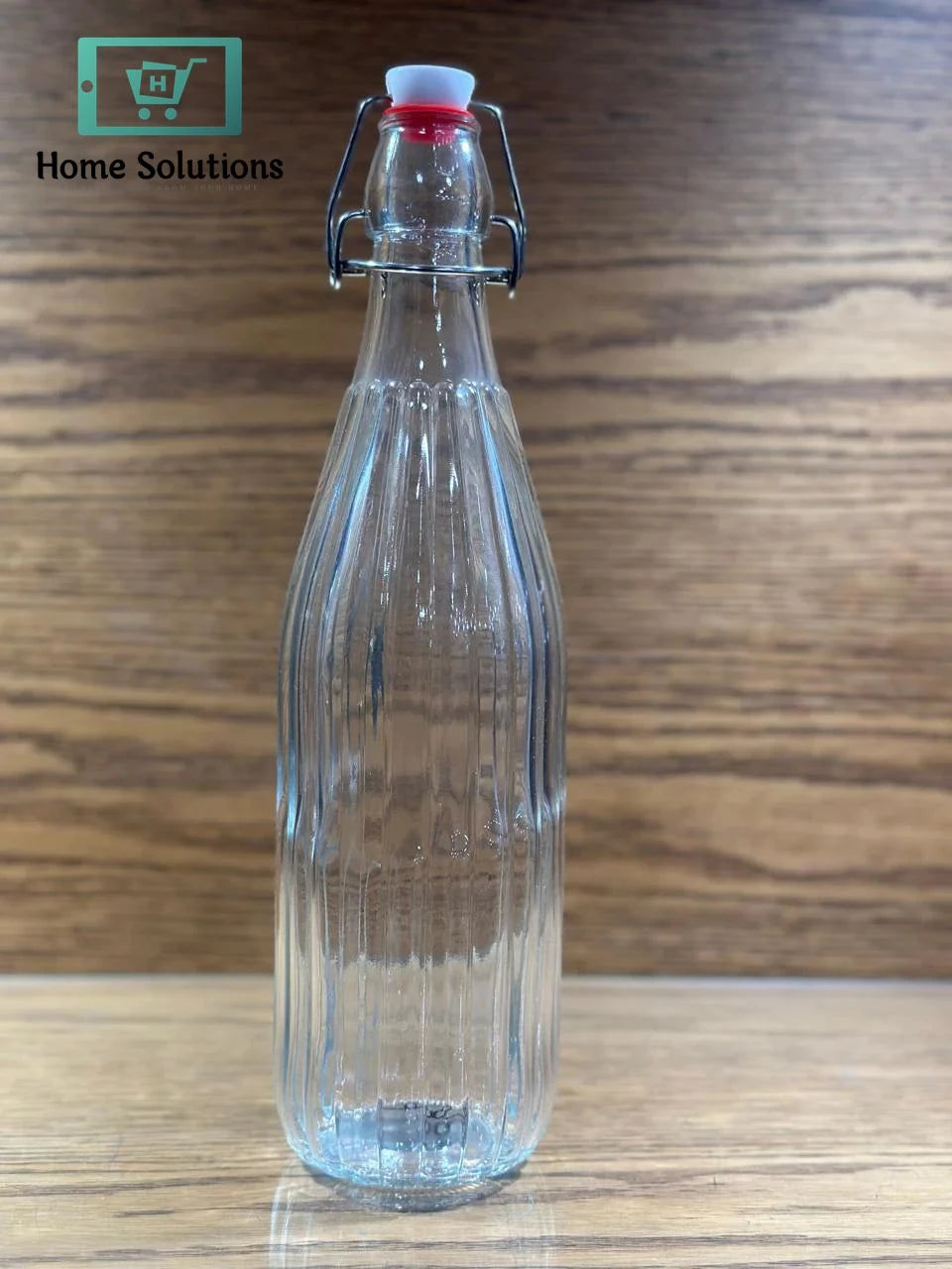 Transparent Grip Glass Bottle – Durable & Reusable - 1000ml