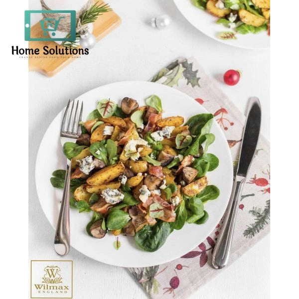Wilmax England 9-Inch Classic Dinner Plate with Rolled Edge – Premium Porcelain