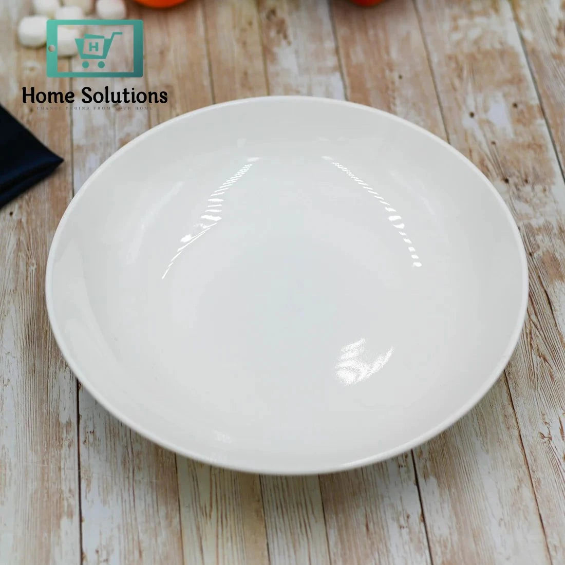 Wilmax England 10-Inch Fine Porcelain Round Deep Plate – 25.5 cm