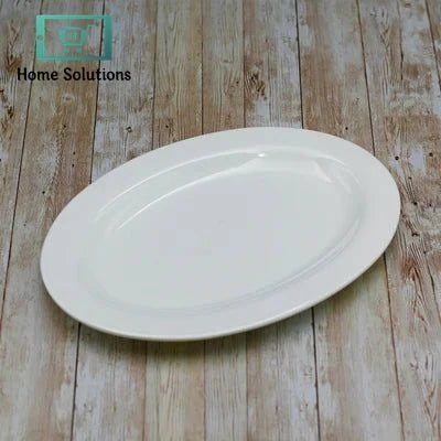 Wilmax England Fine Porcelain Oval Platter 14 & 16 Inch Serving Platter