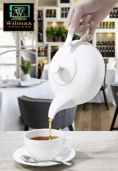Wilmax England Fine Porcelain Coffee Cup & Saucer Set – 100 ml