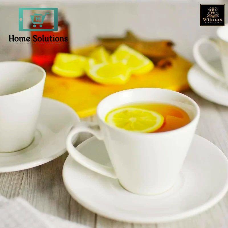 Wilmax England Fine Porcelain Tea Cup & Saucer Set – 180 ml