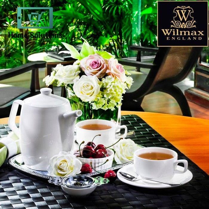 Wilmax England Fine Porcelain Coffee Cup & Saucer Set – 140 ml