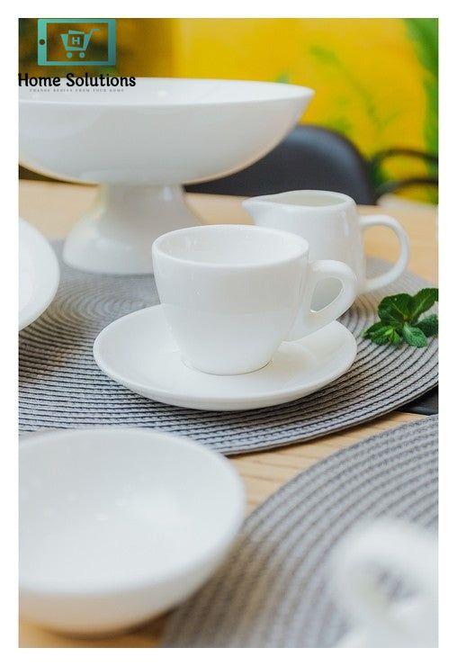 Wilmax England Fine Porcelain Coffee Cup & Saucer Set – 110 ml