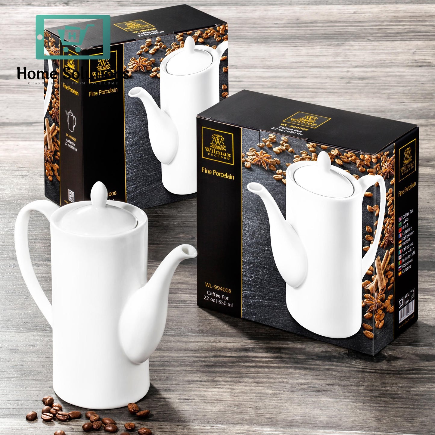 Wilmax England Fine Porcelain Coffee Pot – 650 ml