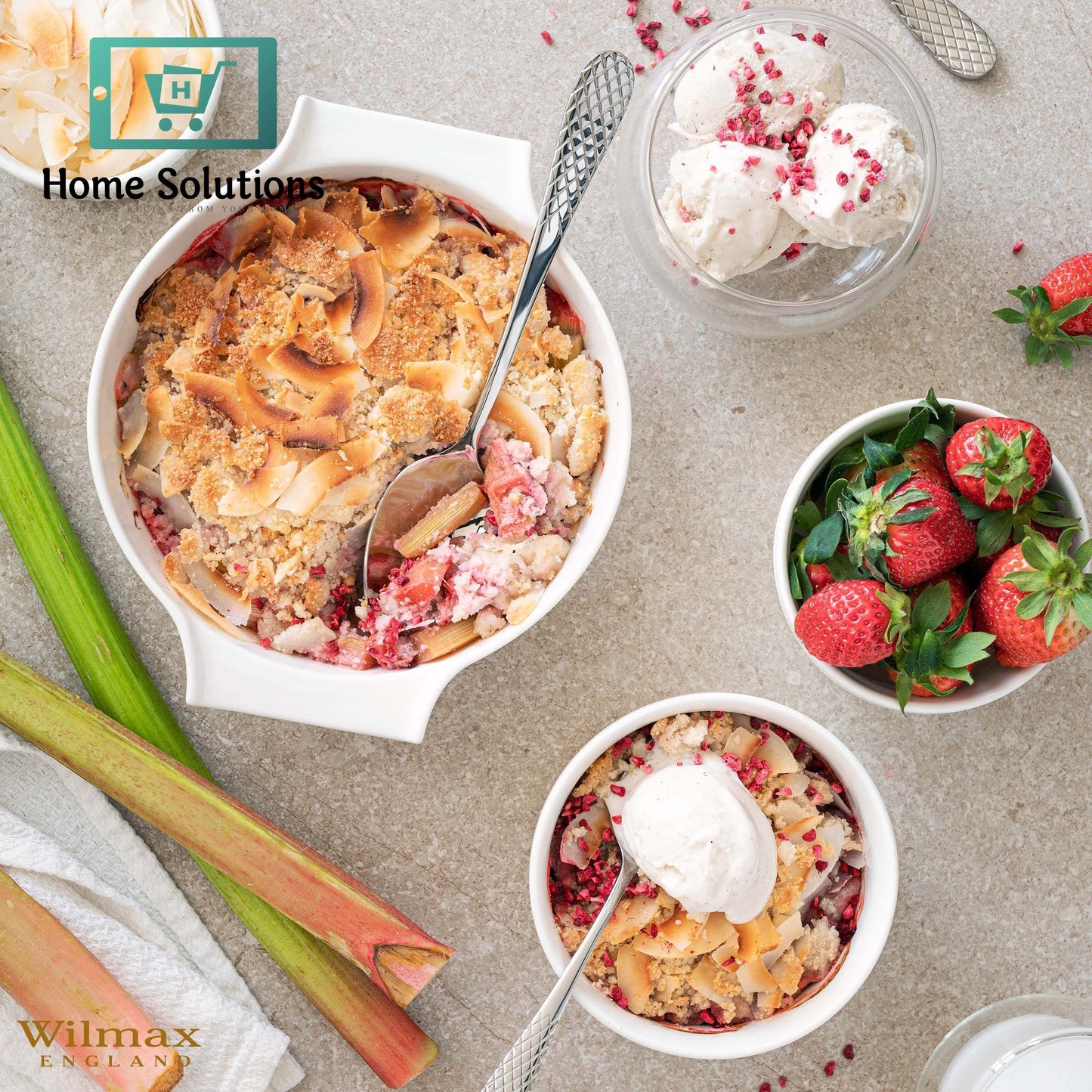 Wilmax England Fine Porcelain Baking Dish with Handles – 650 ml
