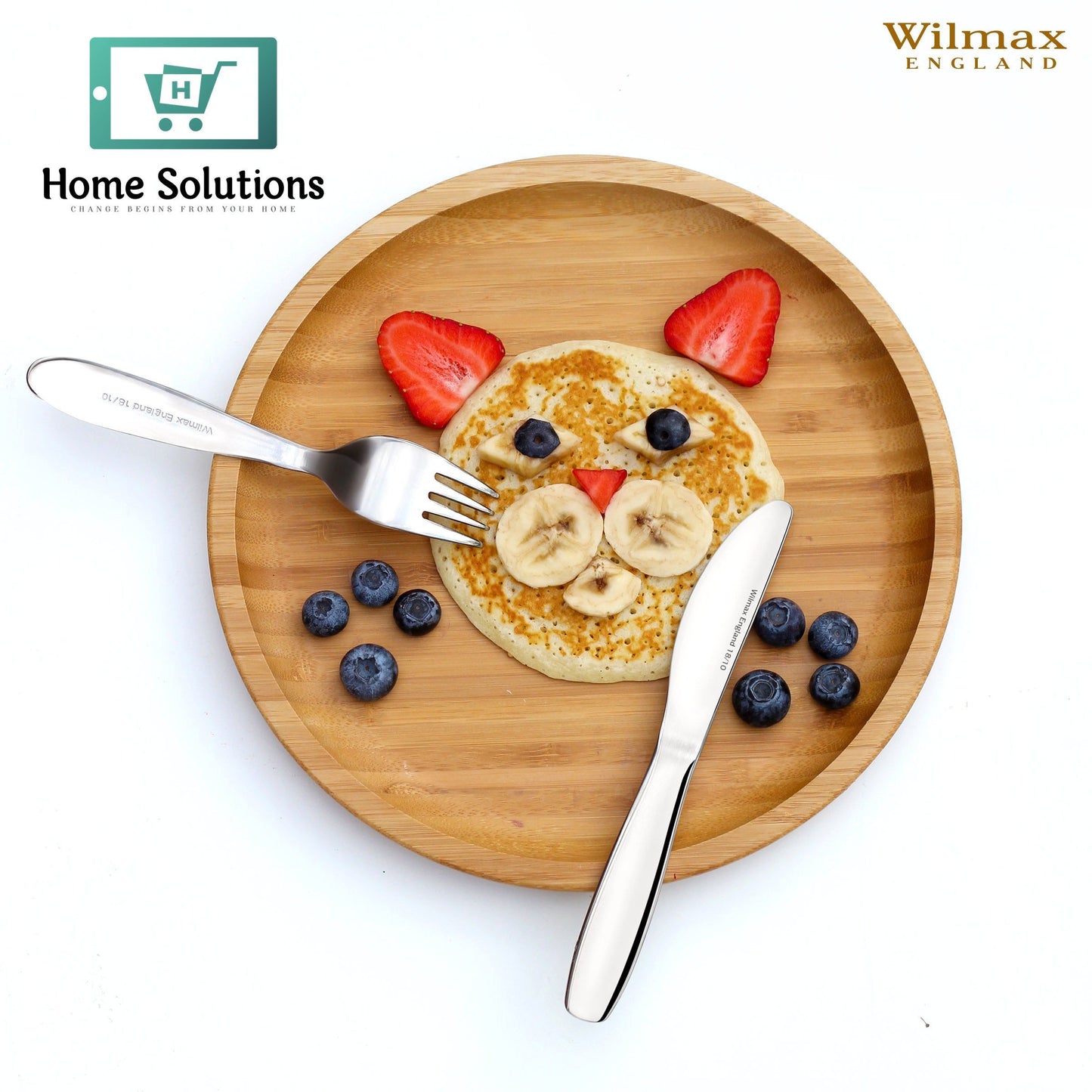 Wilmax England Natural Bamboo Plate – 9 Inch Eco-Friendly Serving Plate