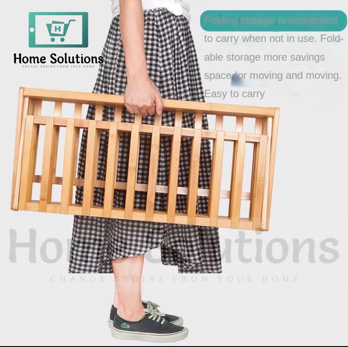 Wooden Foldable Shoe rack - 3 Layer