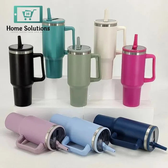 Stainless Steel Insulated Smart Coffee Tumbler with Handle