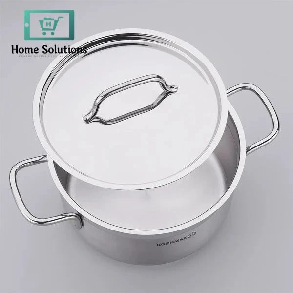Korkmaz Alfa Casserole Pot – 26x13 cm Compact Stainless Steel Casserole for Daily Cooking