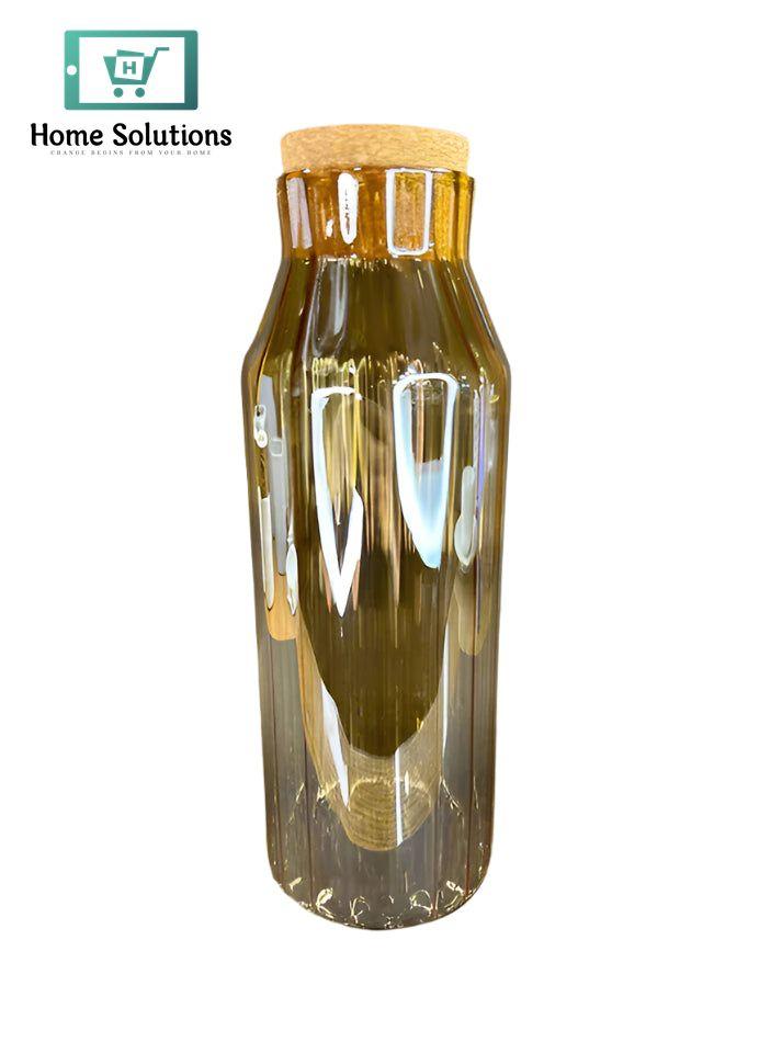 Cork Lid Glass Lining Bottle - 1000ml