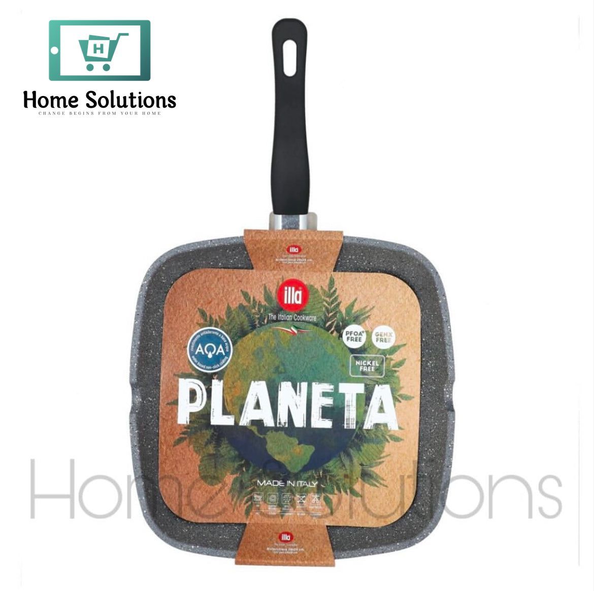 ILLA PLANETA Granite Grill Pan - 28cm - ITALY Made