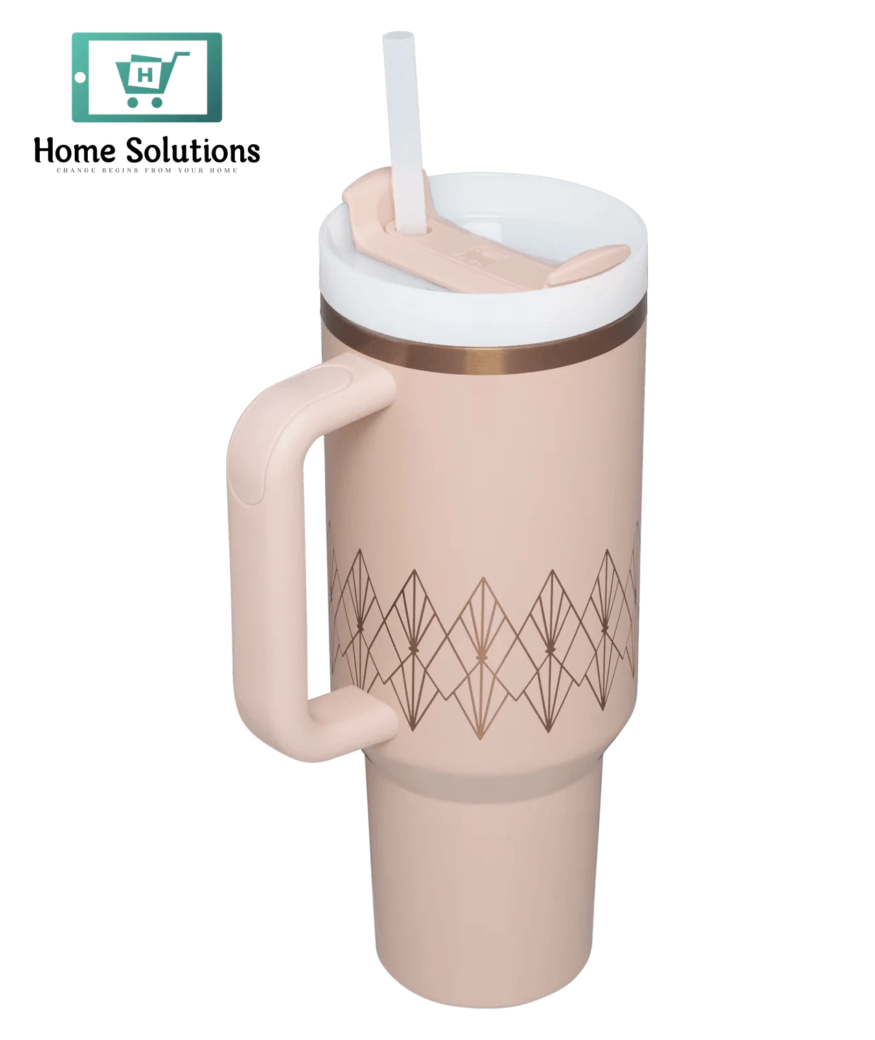 Stanley Deco Collection Quencher H2.0 FlowState™ Tumbler | 40 OZ - Blush Gloss Deco