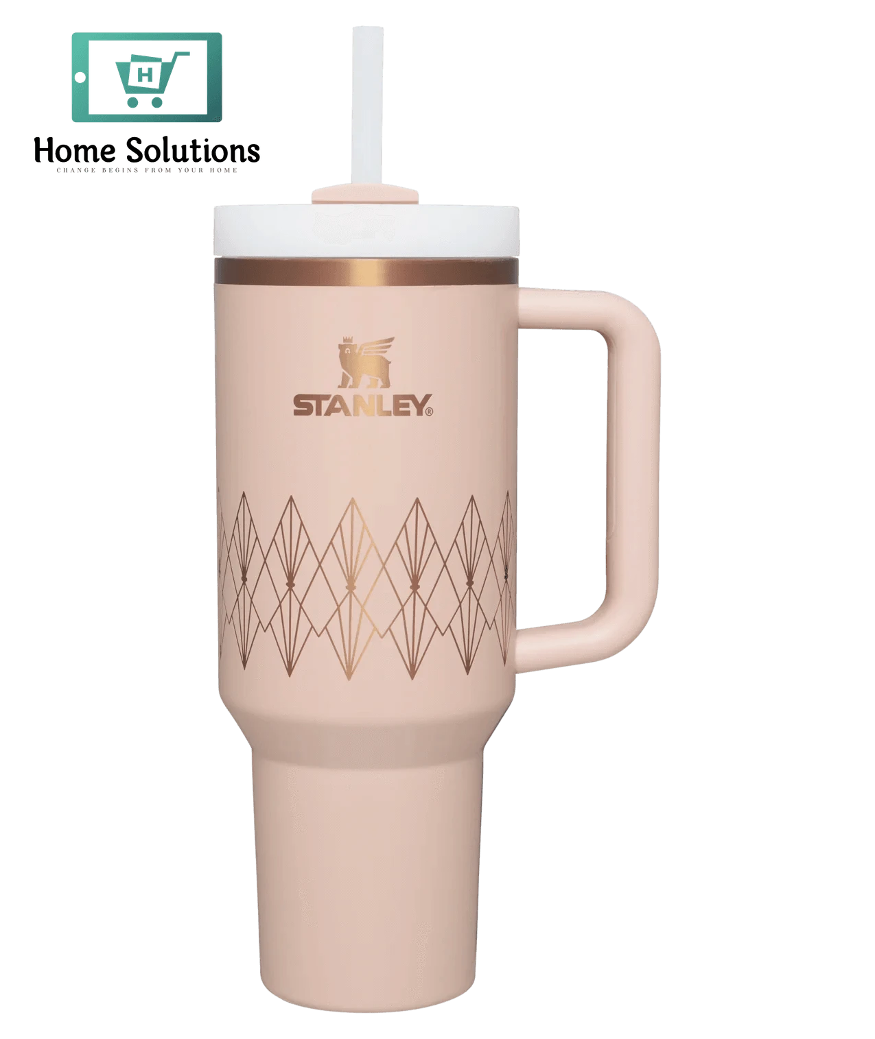 Stanley Deco Collection Quencher H2.0 FlowState™ Tumbler | 40 OZ - Blush Gloss Deco