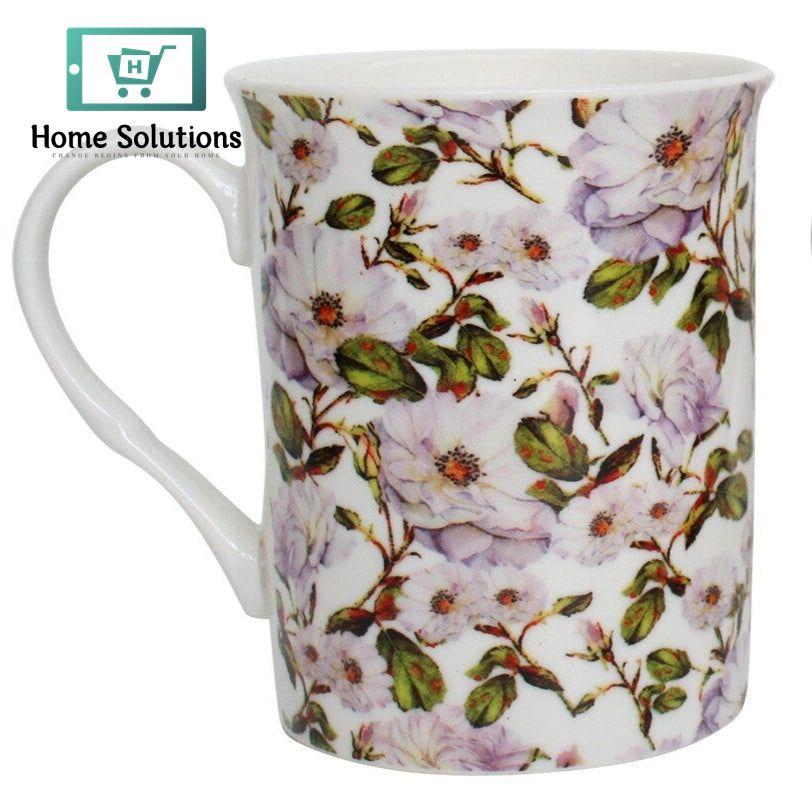 Floral Ceramic Coffee Cup – Elegant Printed Mug for Tea & Coffee