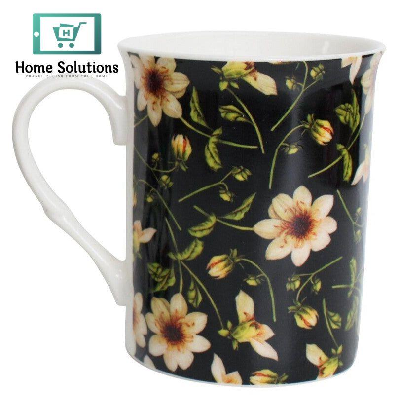 Floral Ceramic Coffee Cup – Elegant Printed Mug for Tea & Coffee