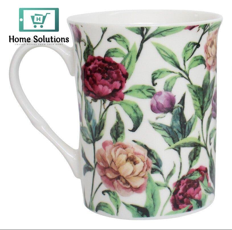 Floral Ceramic Coffee Cup – Elegant Printed Mug for Tea & Coffee