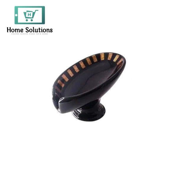 Black Ceramic Soap Dish – Modern Design