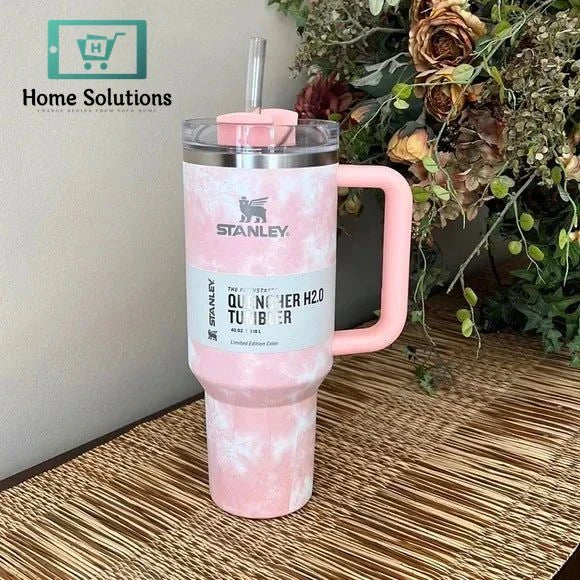 Stanley The Quencher H2.0 FlowState™ Tumbler | 40 OZ | Tie Die Pink
