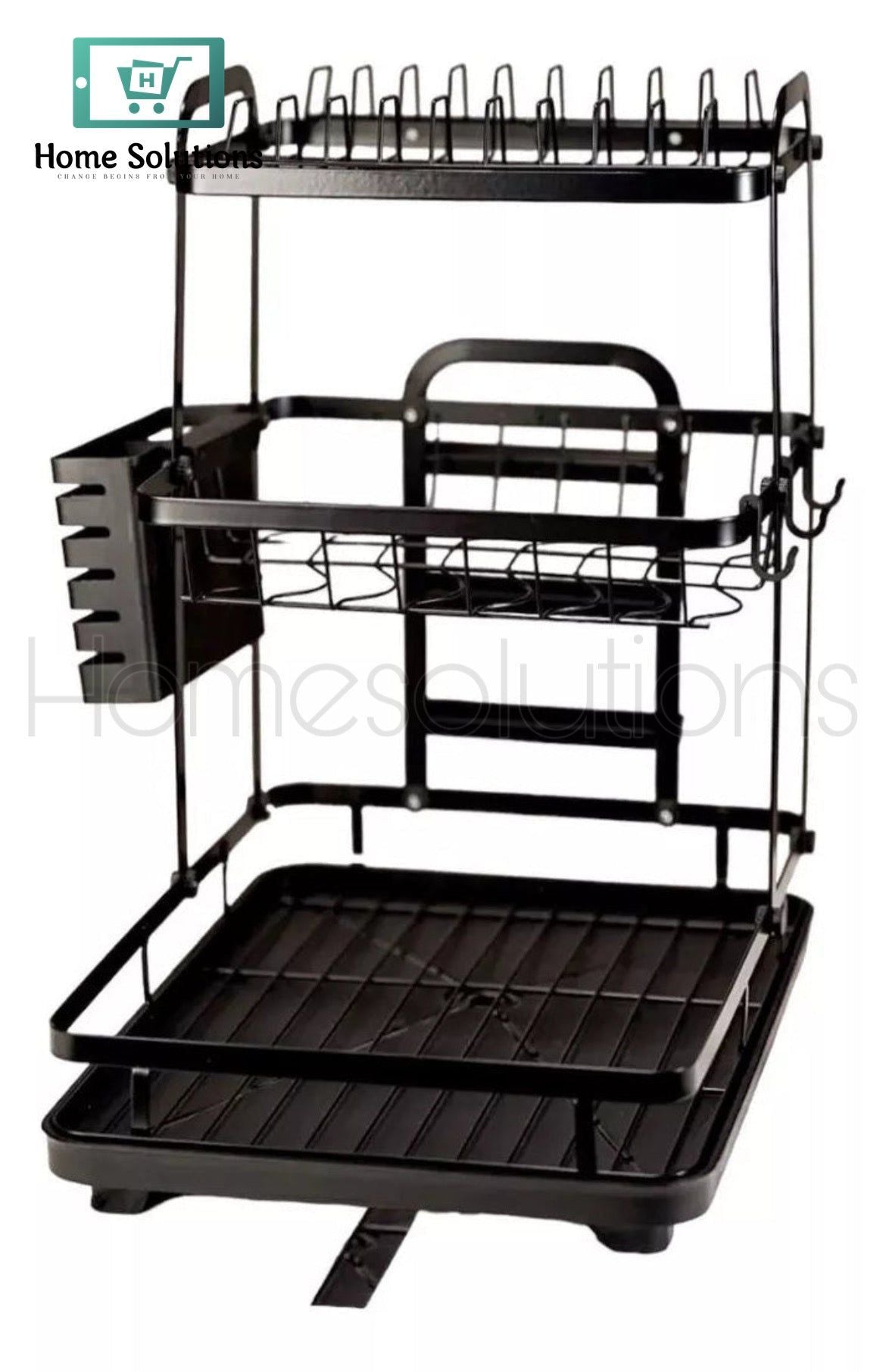 Aluminium Matt Black 3Layers Dish Rack
