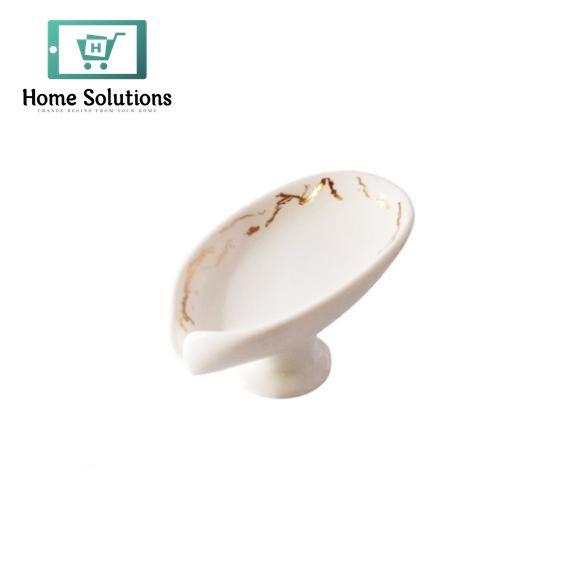 Ceramic Leaf Soap Dish β Self Draining Bathroom Accessory