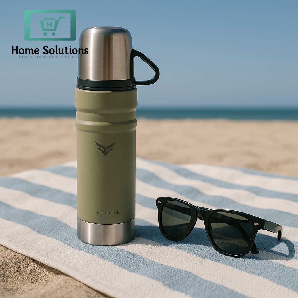 Stainless Steel Insulated Water Bottle with Screw-On Cap - 23 oz (680ml), Black