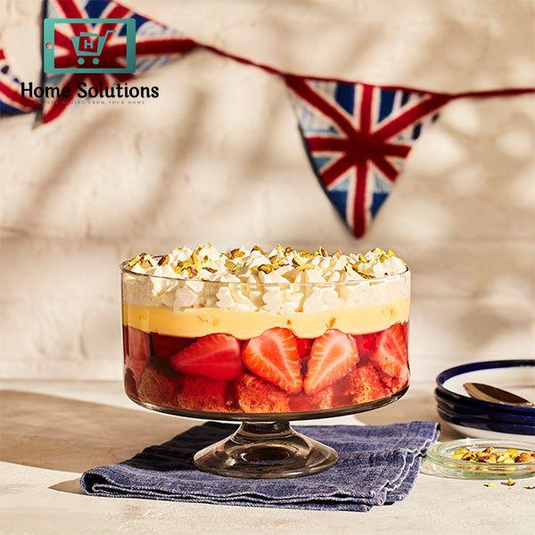 Elegant Glass Trifle Bowl – 4 Litre | Premium Dessert Serving Dish