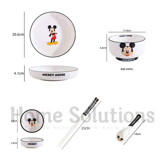 DISNEY Mickey & Friends 6 in 1 Dinnerware Set – 6 Pieces