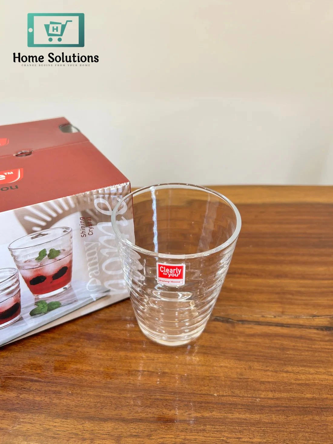 Danny Home Sofranizi Glass Set – 6 Piece Clear Drinkware (255ml)