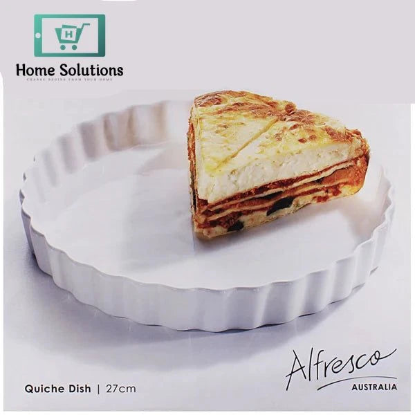 Symphony Quiche Platter – 27 cm Round Ceramic Serving Dish