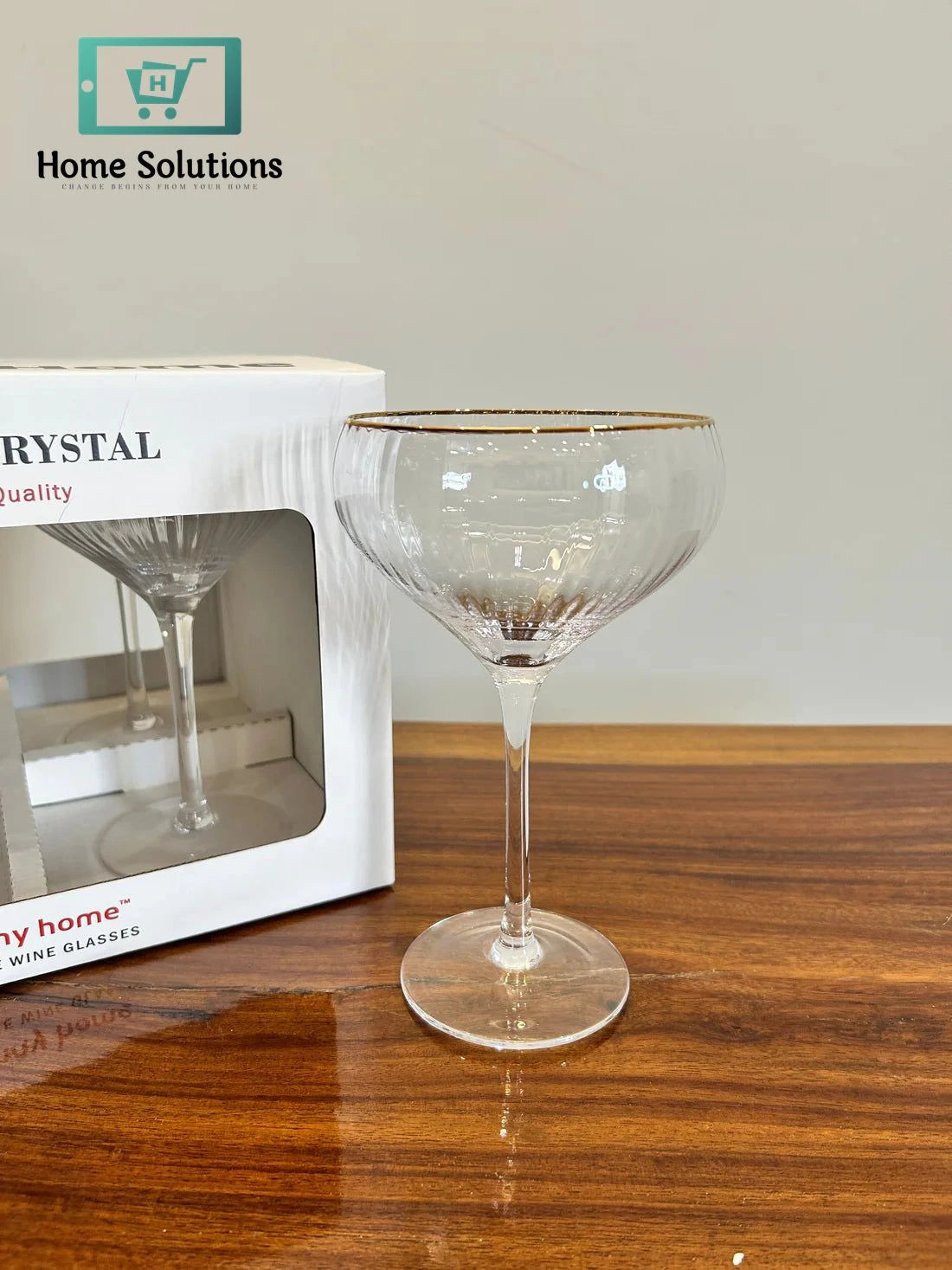 Danny Home Premium Crystal Wine Glass Set – 4 Piece Elegant Drinkware